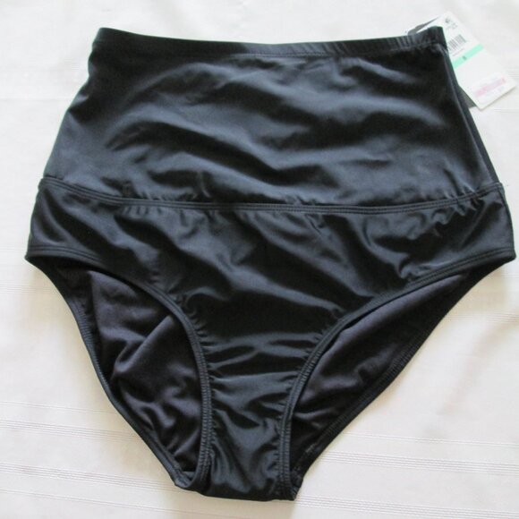 Island Escape High-Waist Tummy Control-Top Bikini Bottoms NWT Sz 8 - Picture 3 of 7